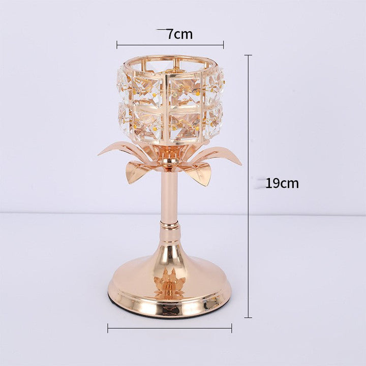 Crystal Candlestick Gold Creative Model Room - RAZANSY