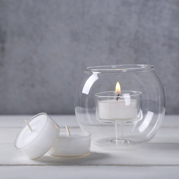 European Style Romantic Candlelight Dinner With Glass Candle Holder - RAZANSY