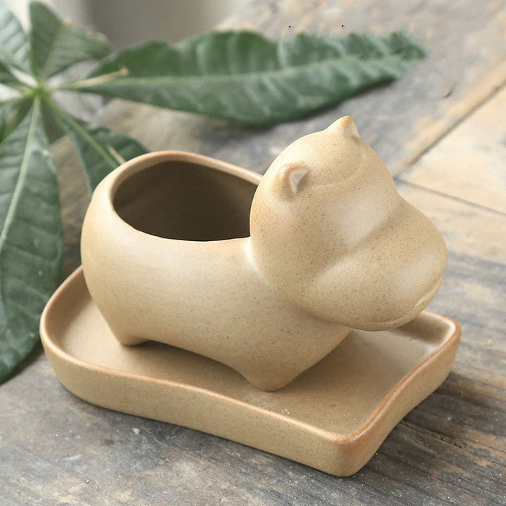 Stoneware potted plant - RAZANSY